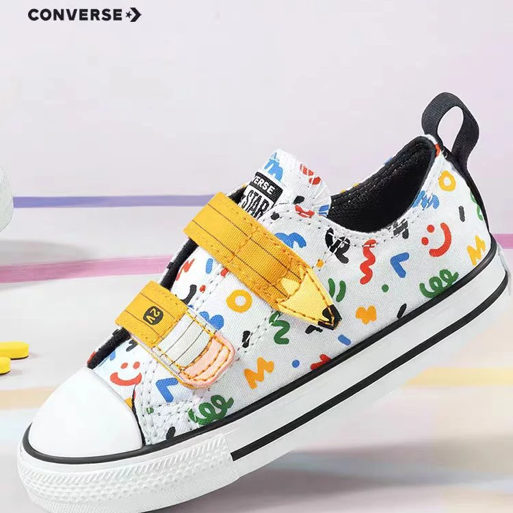 converse匡威儿童鞋百搭婴童低帮休闲魔术贴帆布鞋宝宝鞋 A07219C