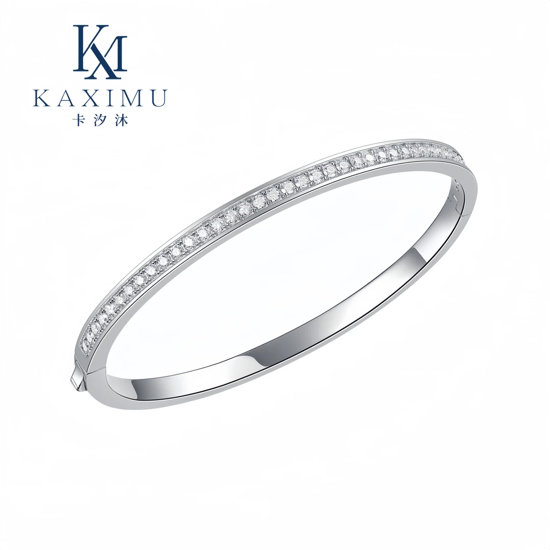 卡汐沐 925银莫桑石手镯 满天星莫桑钻手镯轻奢百搭小众ins高级感