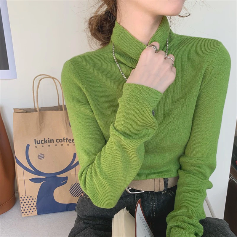 2025秋冬高级感毛衣女新款韩版打底衫百搭上衣针织衫9204