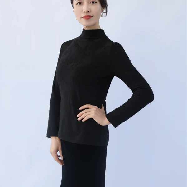 【云柔漫步】新款气质百搭时尚长袖打底衫