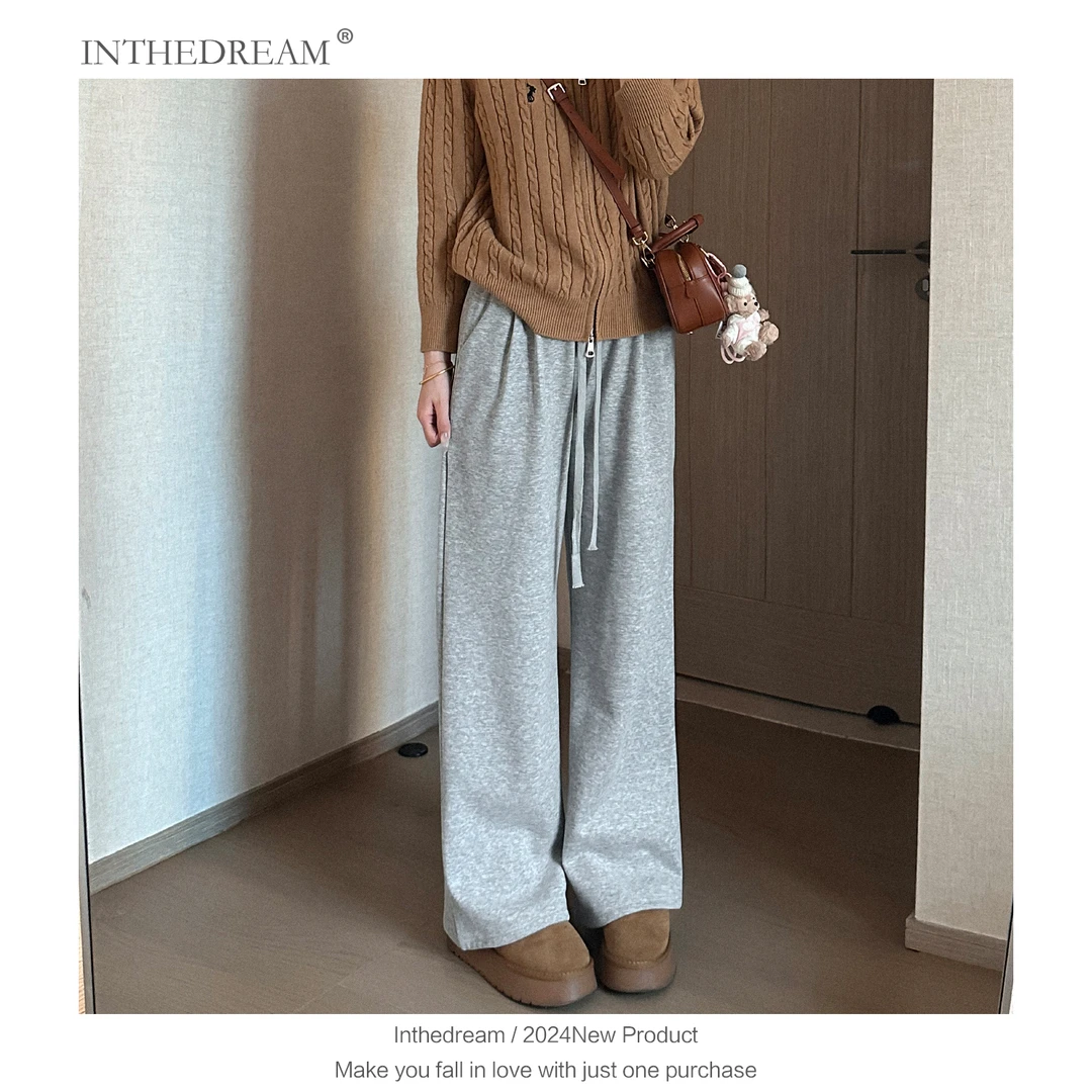 2024秋冬经典款加厚高腰显瘦加绒保暖休闲裤子女网红拖地裤潮时髦