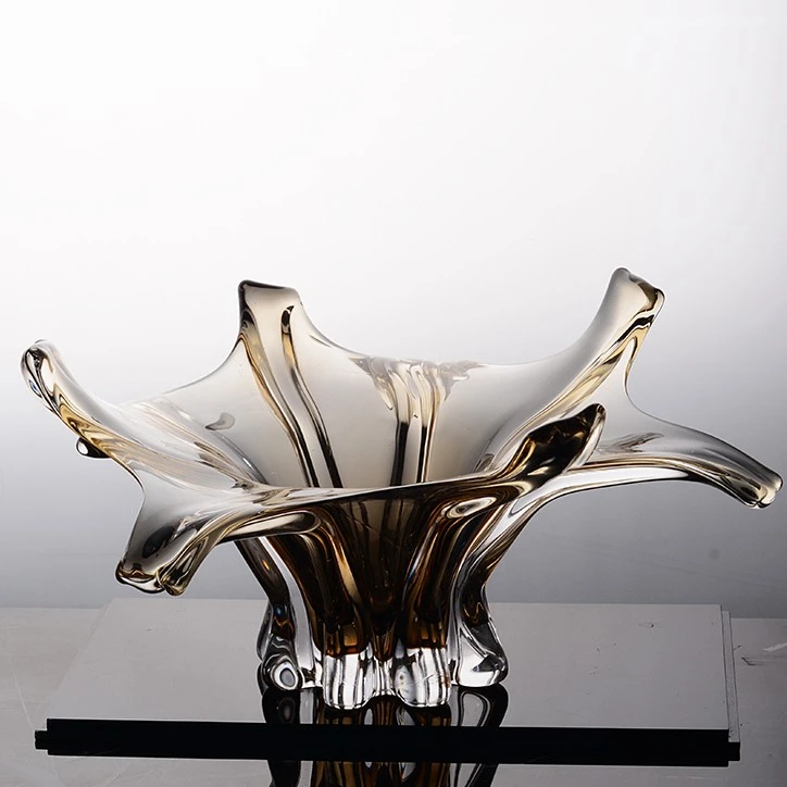 【品一轩家居】八边果盘   纯手工琉璃  极简轻奢设计师款生活摆件