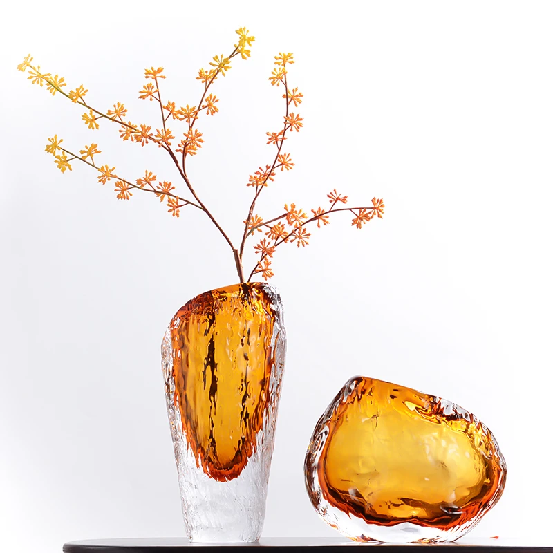 品一轩琉璃【火山石】限定款火山石系列水晶琉璃手工艺术摆件花瓶