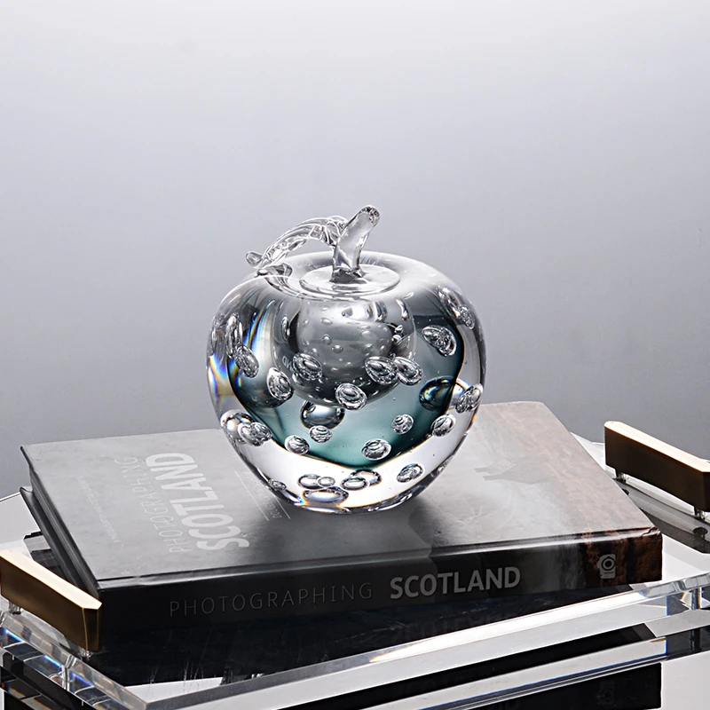 【品一轩家居】福利款苹果纯手工水晶琉璃摆件简约轻奢艺术摆件