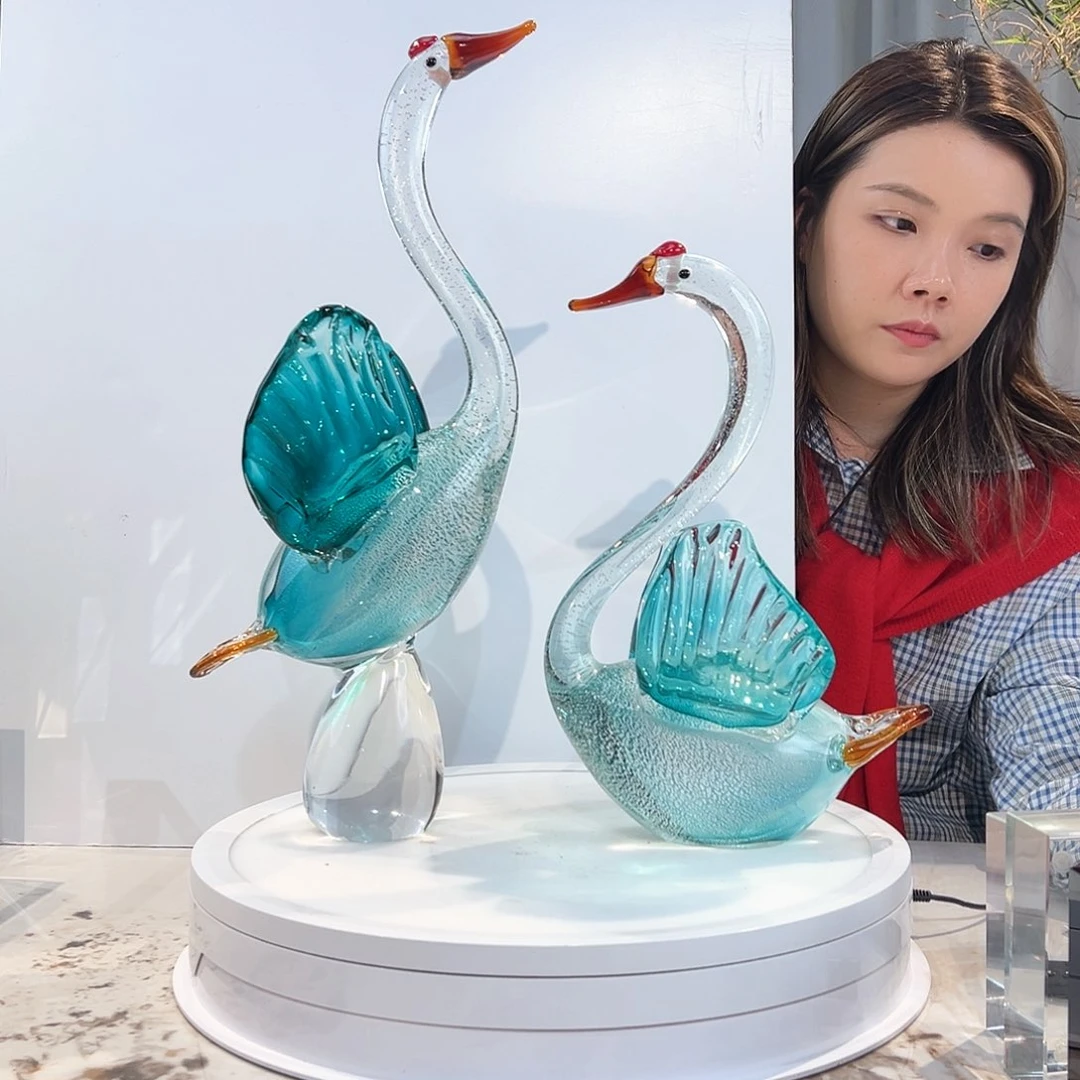 茶盏琉璃水晶摆件