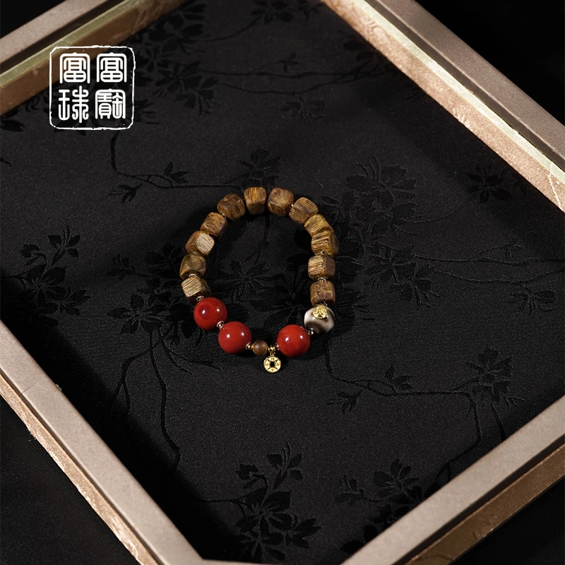 【吉沐】富富珠宝 沉香18k金手串（天然珠宝多样性发）