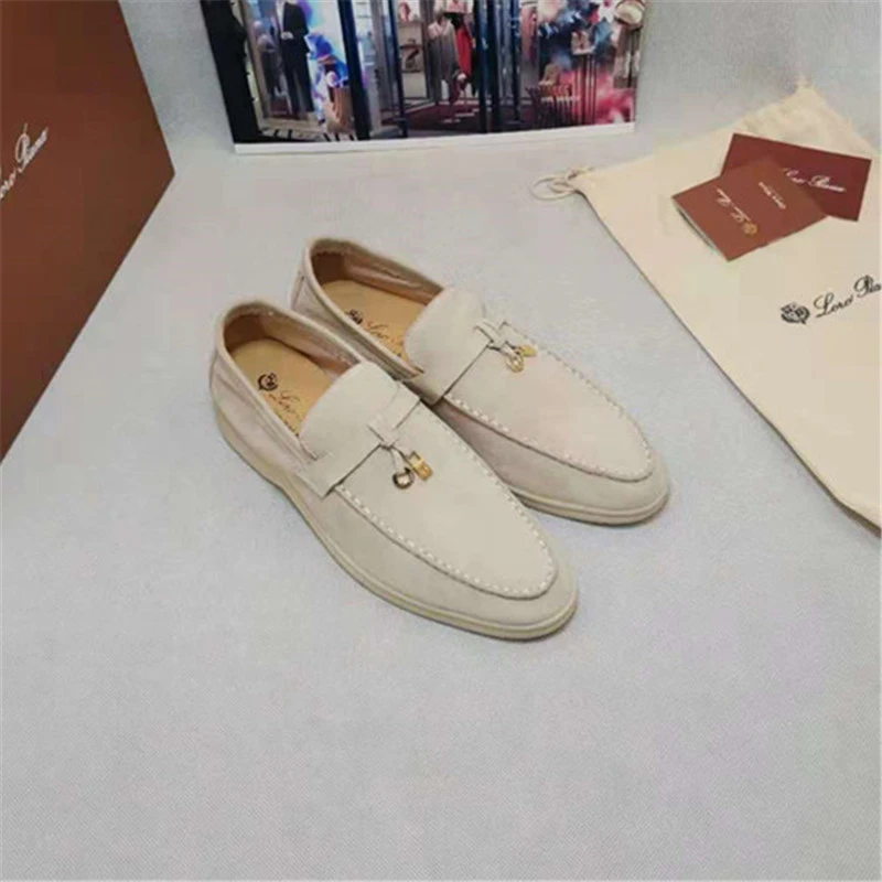 纯原秀秀百丽女圆头乐福鞋春休闲经典豆豆鞋平底鞋软底百搭舒适