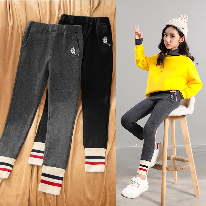 女童打底裤外穿2023新款秋冬秋季秋款儿童裤子春秋女大童冬季加绒