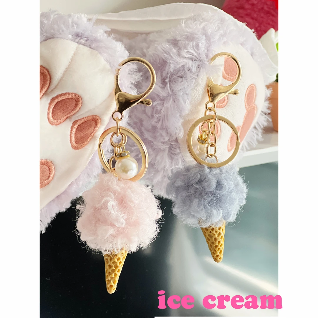 ins冰激凌潮牌挂绳diy手工时尚创意少女个性可爱彩色