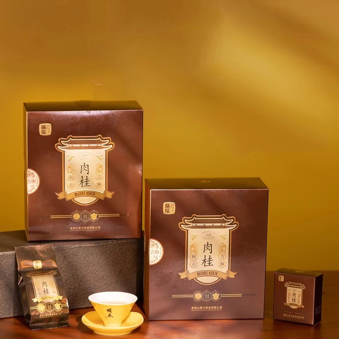 曦瓜肉桂利市吉狮武夷岩茶乌龙茶叶中足火桂皮香泡袋送礼盒装125g