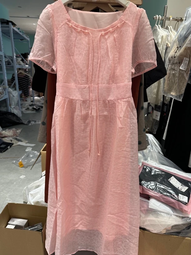 621连衣裙女2024新款夏季设计感小众收腰显瘦气质长裙