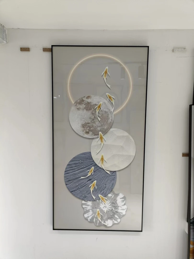 溪林美 玄关装饰画进门客厅走廊过道挂画现代简约竖版