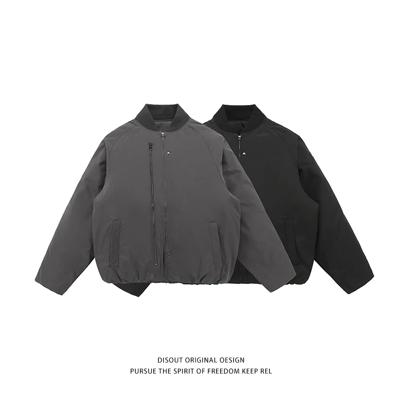 【泽泽】冬季龟背加厚飞行夹克男生棉衣立领时尚百搭厚款高品质外套