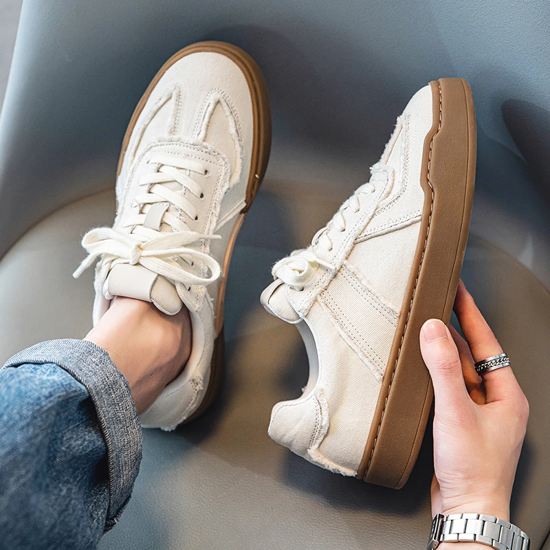 德训鞋男鞋休闲复古小白鞋百搭帆布鞋低帮板鞋小众运动鞋透气潮鞋