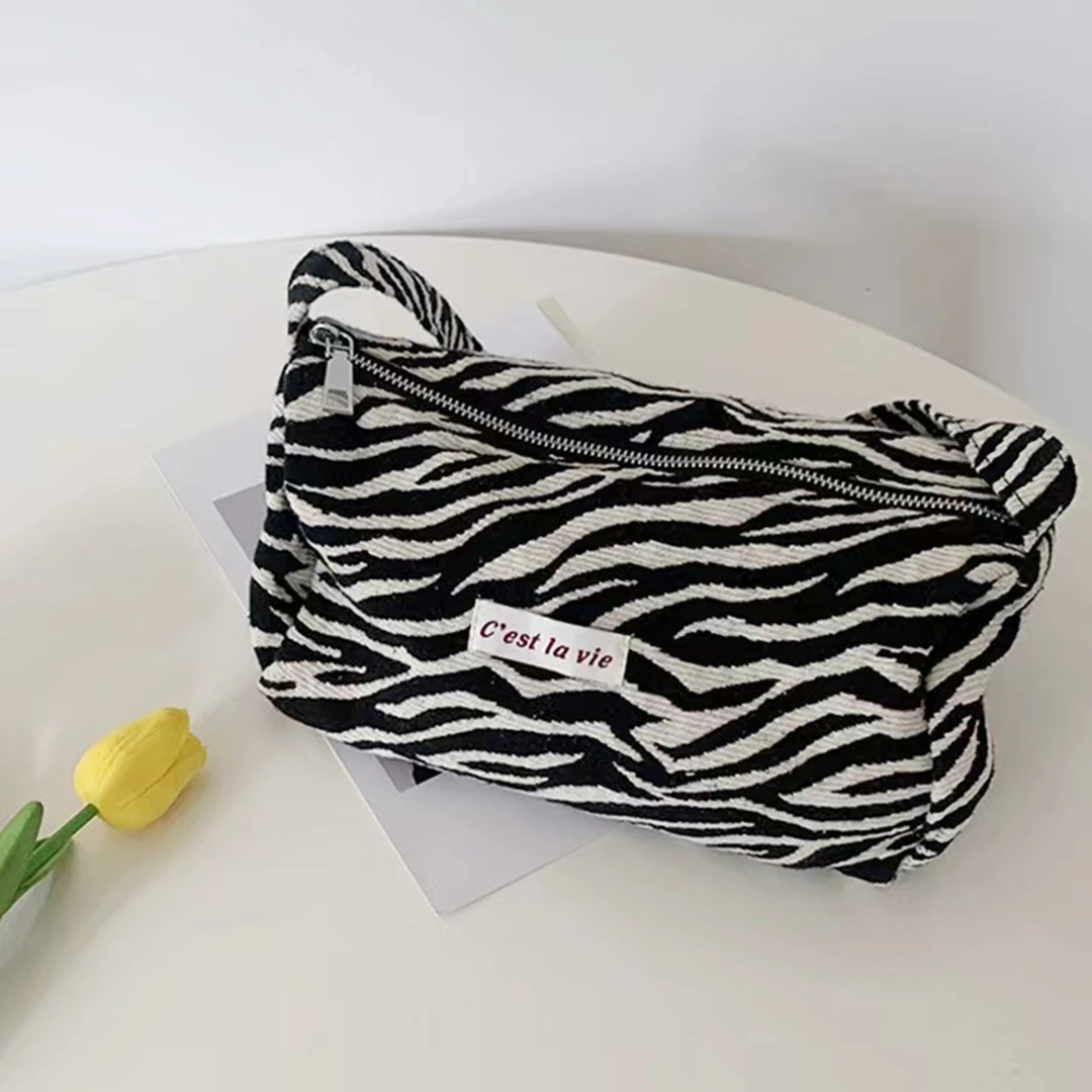 widelia陈魅儿2024春季新款 便捷百搭豹纹包小众简约斑马纹单肩包