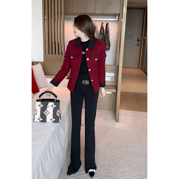 春秋时尚气质修身百搭小香风常规洋气小个子外套显瘦休闲