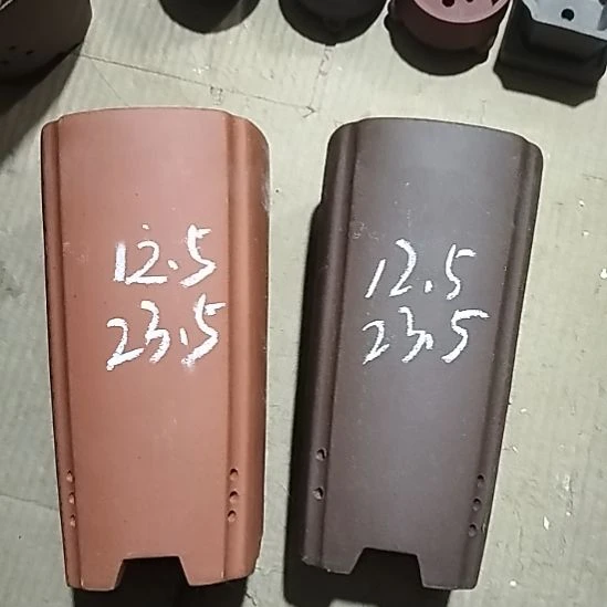 紫砂20CM（含）-50CM（不含）红泥紫泥四方签筒两个微瑕