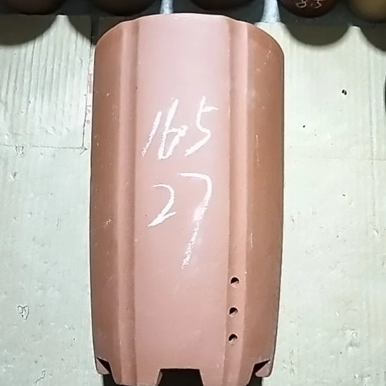 紫砂20CM(含)-50CM(不含)红泥抽角一个微瑕六方