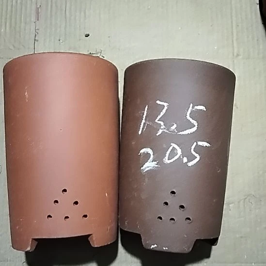 紫砂20CM（含）-50CM（不含）红泥紫泥大笔筒两个微瑕