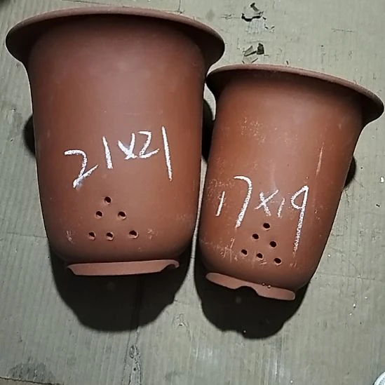 紫砂20CM（含）-50CM（不含）红泥金钟套盆微瑕