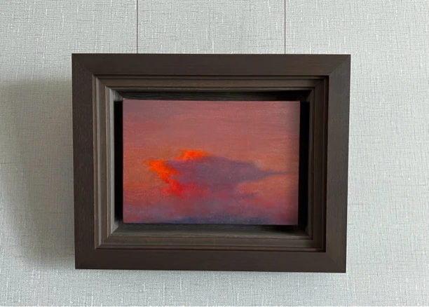 原创油画风景画《落日的风景》