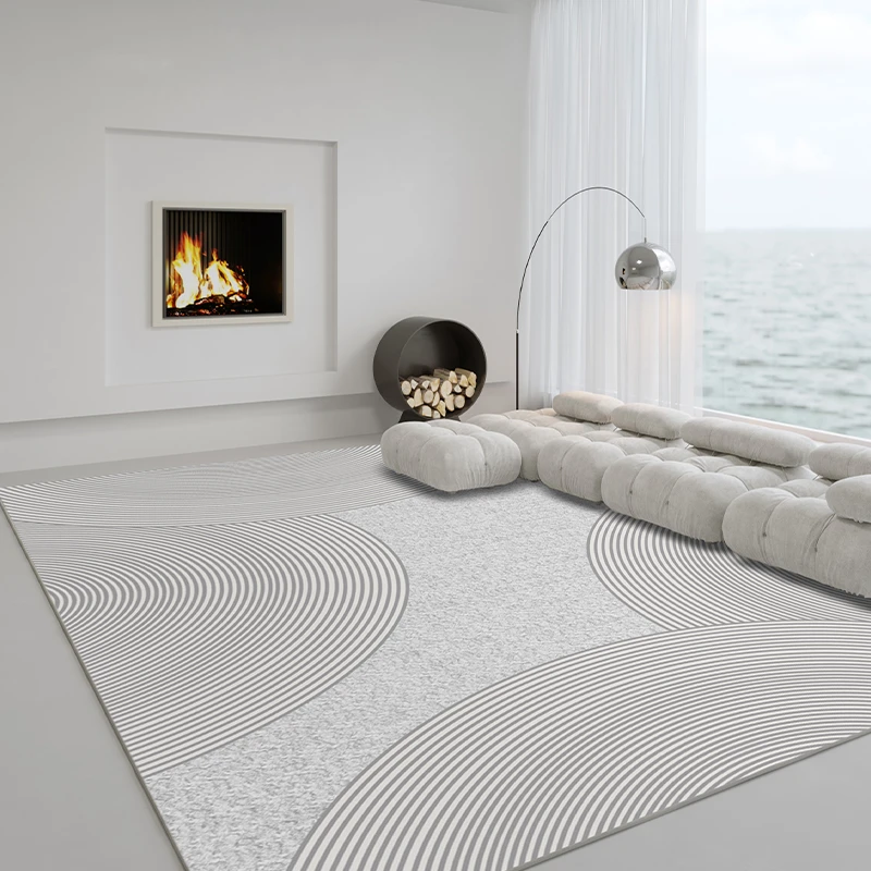 叠影加密超柔纤维家用卧室地毯床边毯大面积防滑透气客厅茶几垫