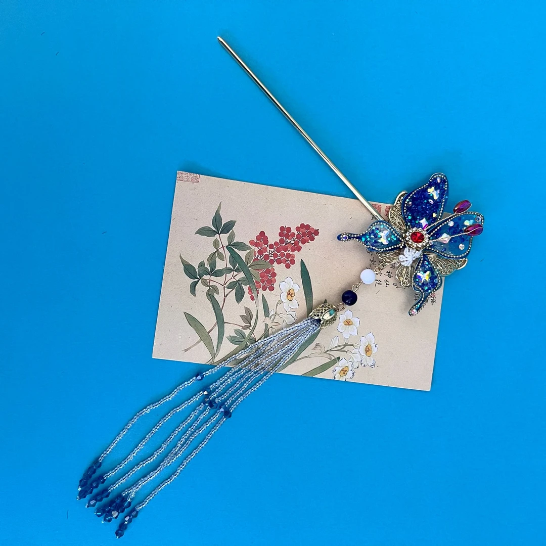 HF908新中式发簪古风高级判罚发钗簪子流苏步摇汉服发饰