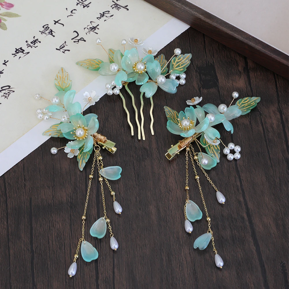 HF1542古风头饰套装对夹仙气流苏发夹