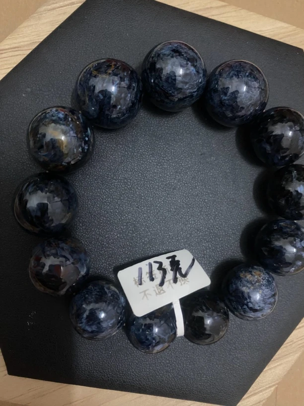 非金属仿水晶手链 天然火灵石手串能量石收藏级手工圆润