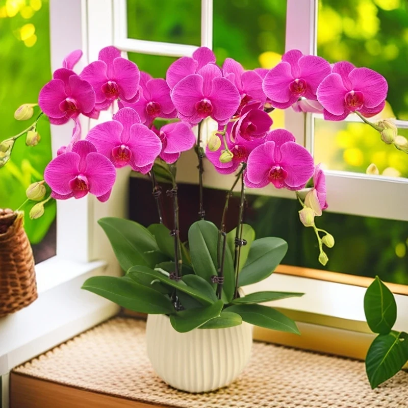 《恭喜发财》单剑蝴蝶兰 寓意恭喜发财 财运亨通