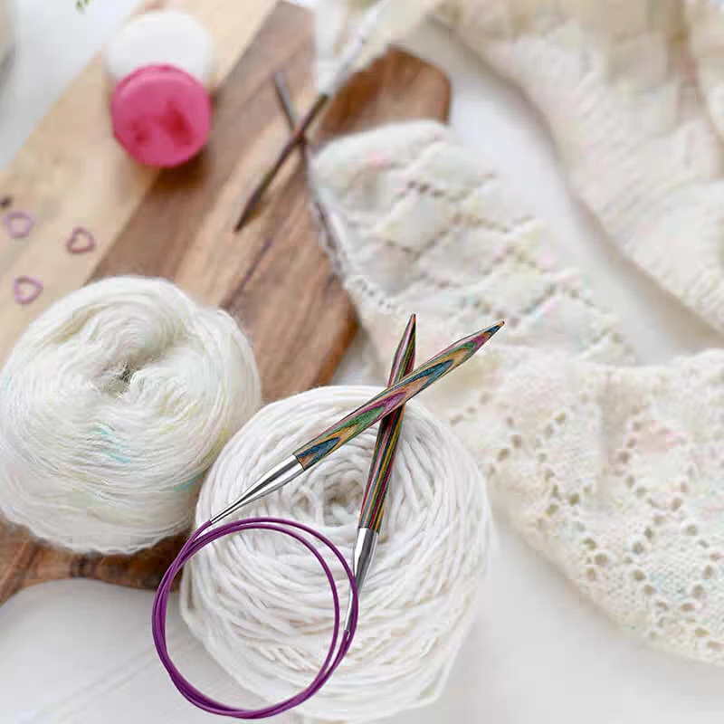 KnitPro/Symfonie-80cm 5.5-12.0mm彩木针毛衣针进口棒针循环针