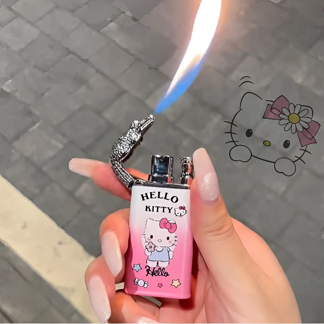 库洛米创意打火机卡通玉桂狗个性双火高颜值女生款送闺蜜的礼物