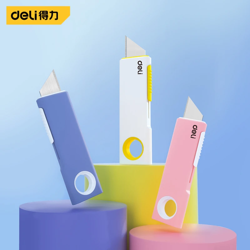 Deli/得力得力美工刀小刀迷你彩色美工刀快递刻刀学生美术手工刀