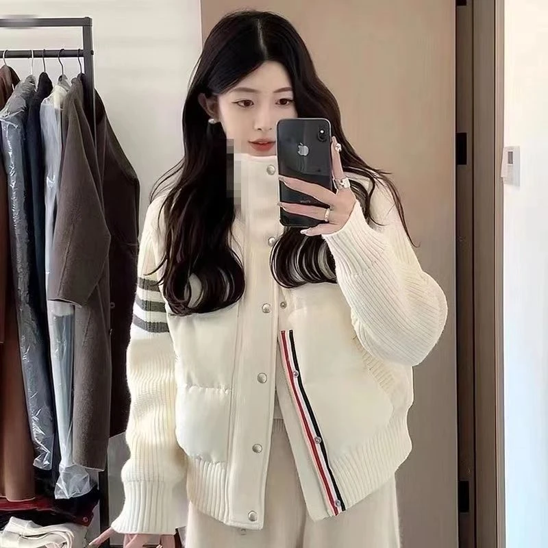 高级撞色拼接棉服秋冬百搭上衣【88】