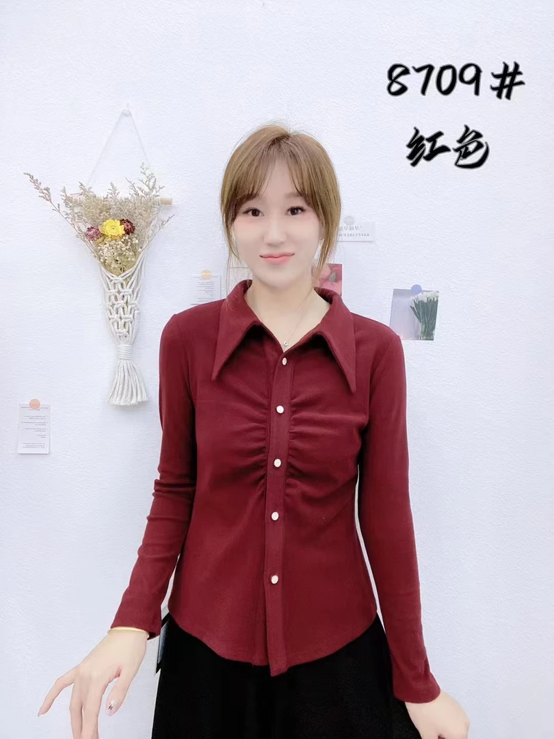 8709款暖暖绒女洋气百搭小衫
