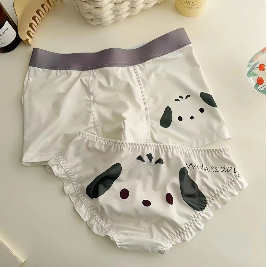 情侣内裤～超萌狗狗系列情侣款一男一女中腰舒适透气情侣装睡衣