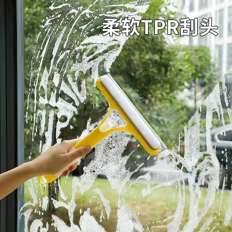 三合一擦玻璃神器家用墙面镜子台面刮水器家用可爱卡通创意收纳