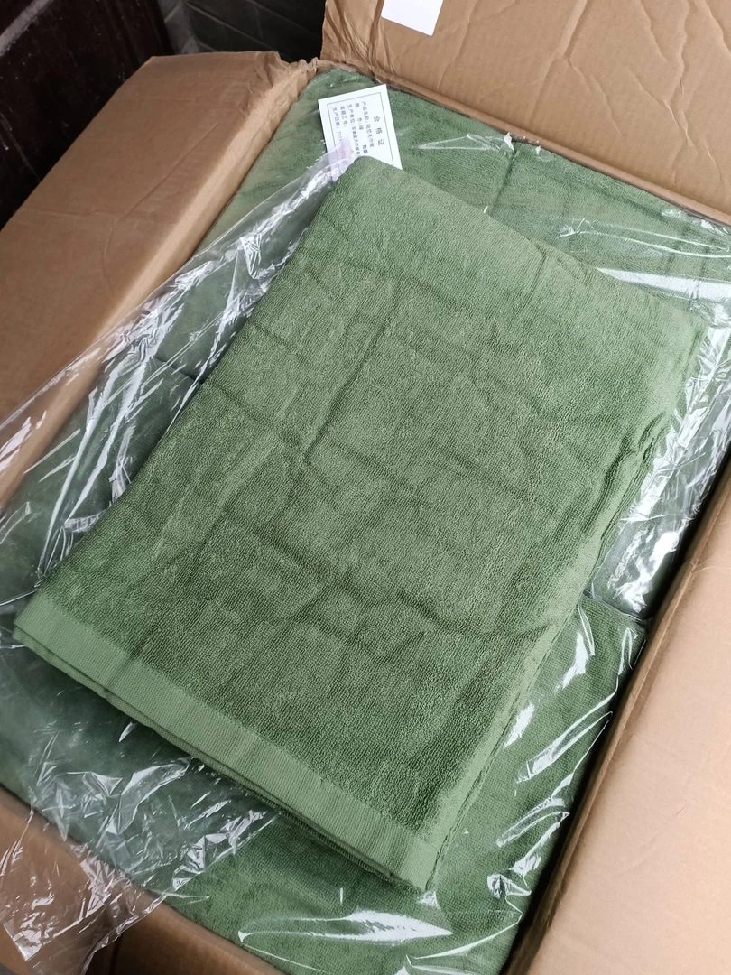 纯棉毛巾被绿色成人双面吸汗夏季舒适