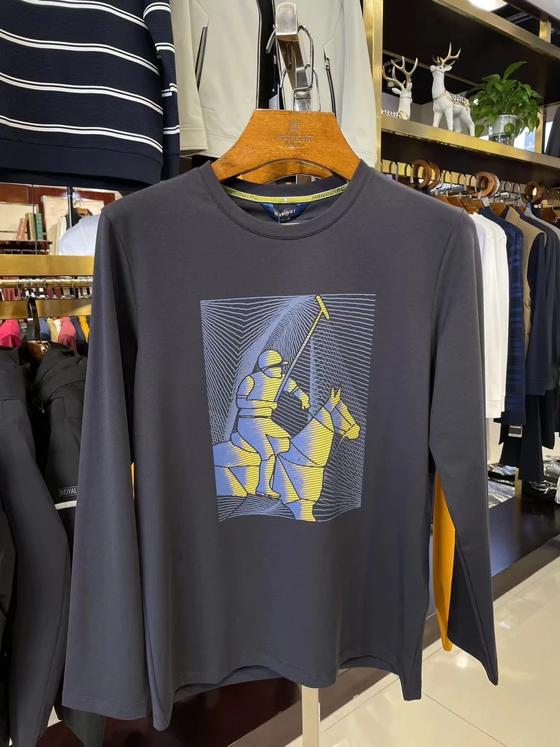 男士长袖休闲圆领T恤D212/D213