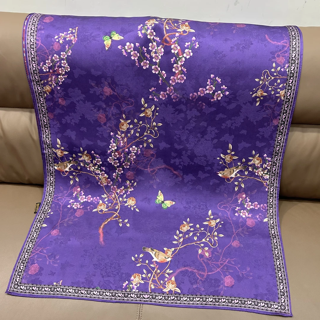 K(绿扣) 【喜鹊登枝】暗纹提花 镂空 花萝 丝巾70*180（xys-451）