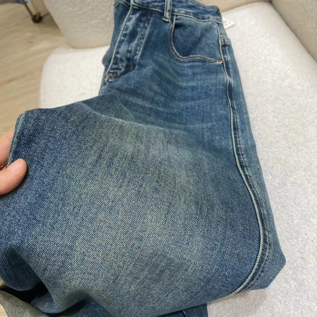 【原单垮裤】高定柔软显瘦百搭牛仔垮裤-苋 13689(6025)