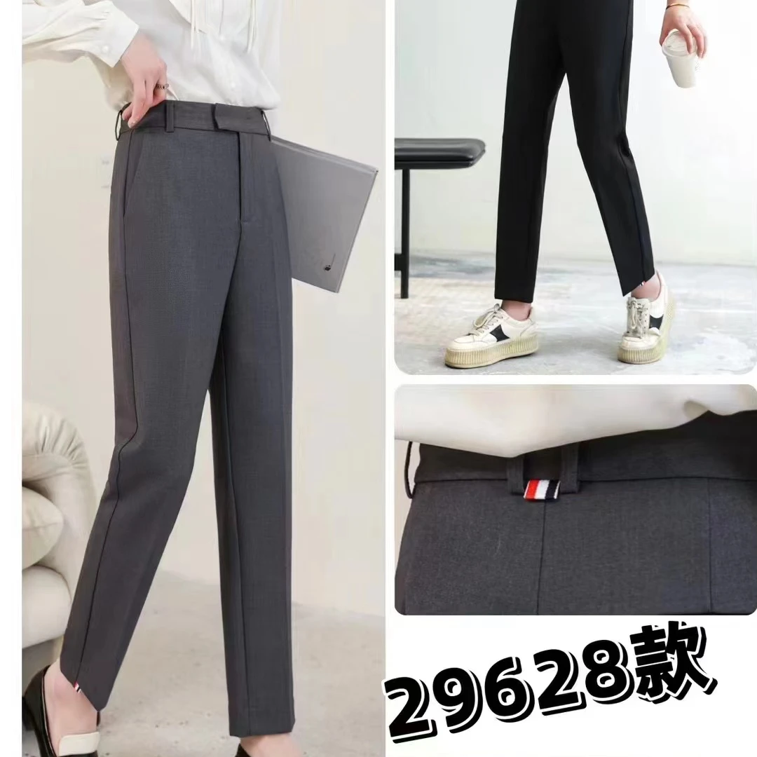 【质感西裤】原单高腰显瘦直筒时尚百搭西裤-苋 15487(29628)