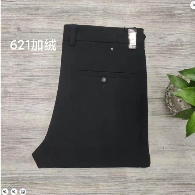 3768(621)男士秋冬加绒品质商务休闲西裤