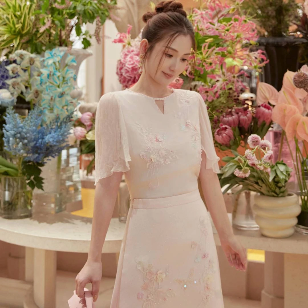 【老板娘夏天】Marie Elie 【花汀春迟】新款刺绣半裙EAE12P10834