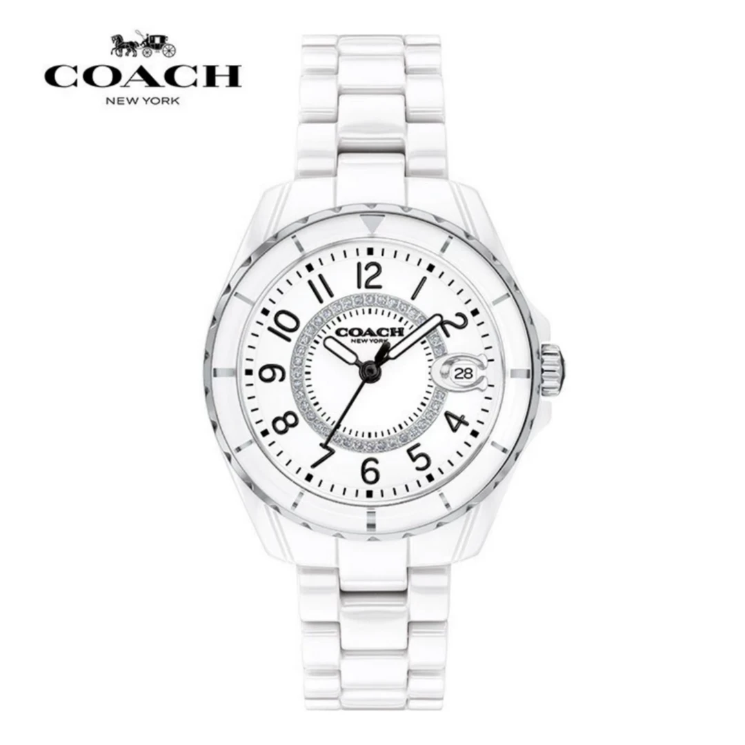 COACH/蔻驰手表女PRESTON系列时尚陶瓷腕表