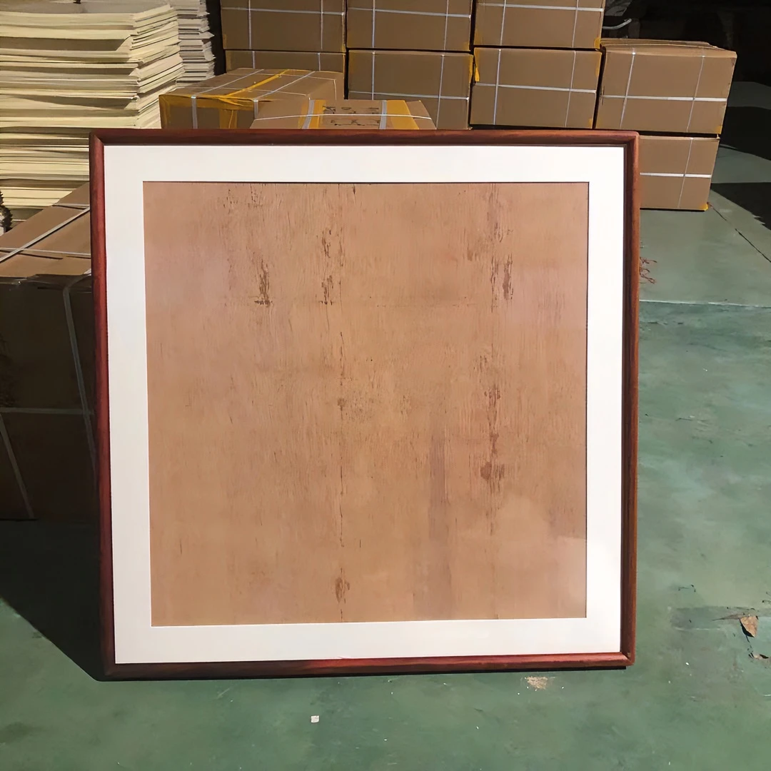 星驰——80x80经典大叶红檀实木画框【2个框+宣纸+镂空画芯68x68】