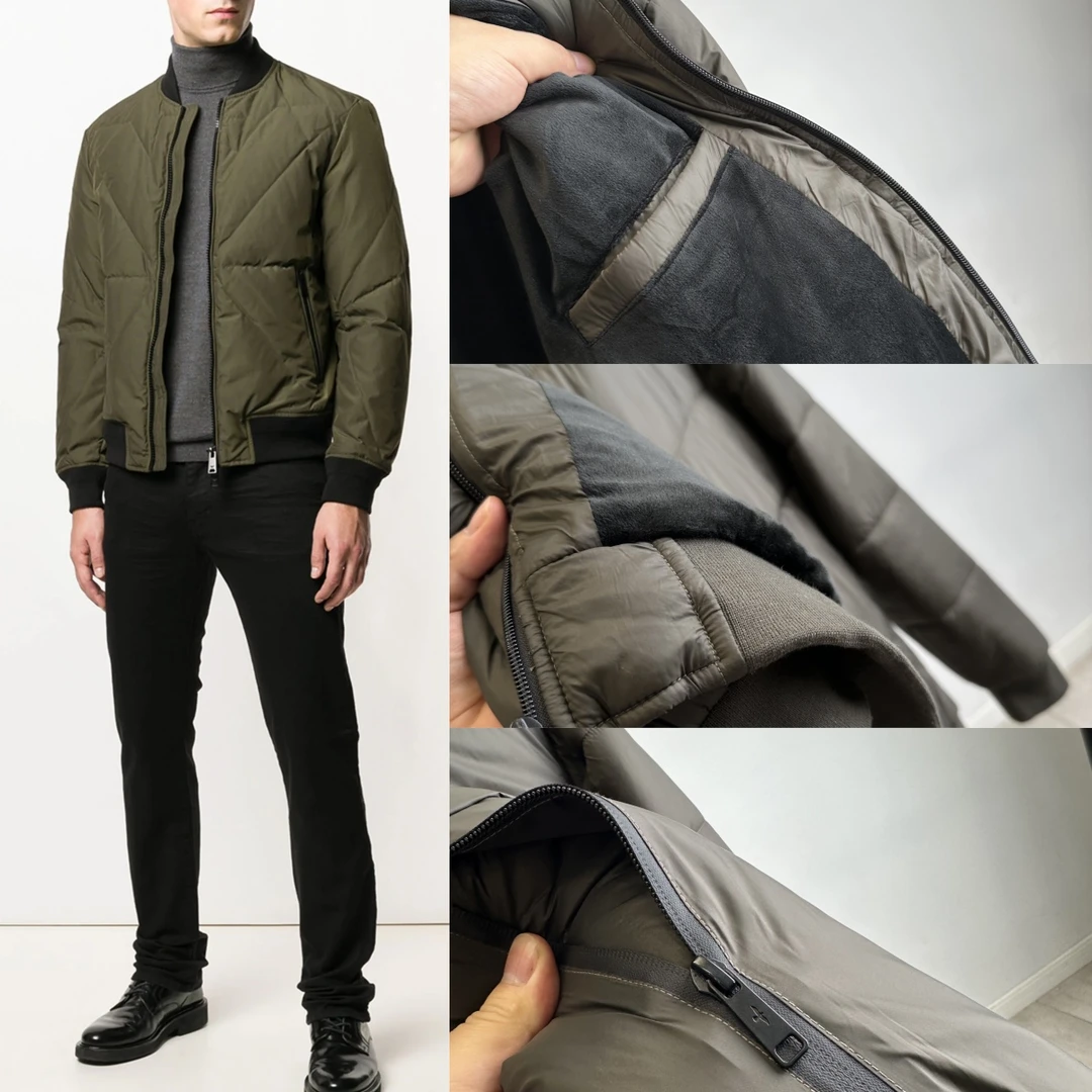 外贸男士防风防泼水加绒加厚棒球领棉服冬季保暖外套棉衣上衣6957