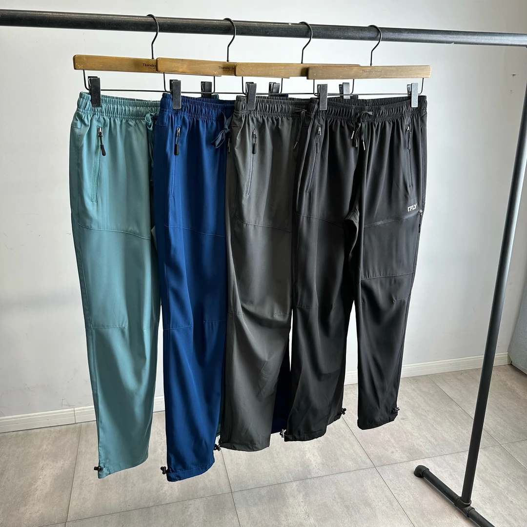 外贸夏季薄款男士弹力透气速干长裤直筒裤快干多口袋快干裤子5232