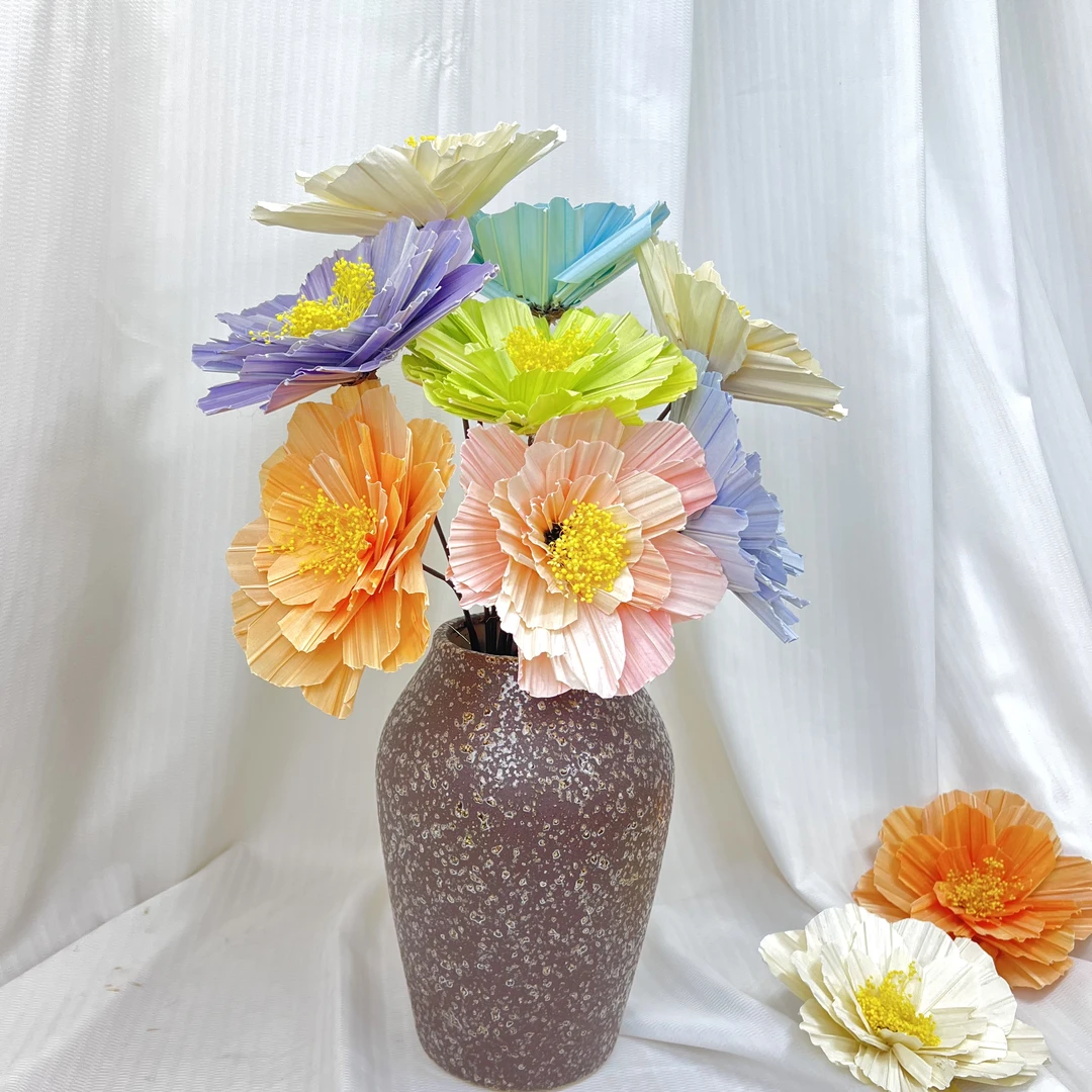 大朵牡丹干花真花装饰家居摆设插花软装陈设布景花束婚庆橱窗diy