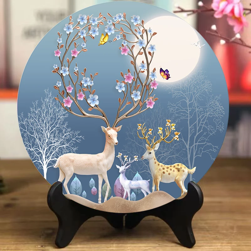 家居客厅装饰品高档装饰画桌面小摆件创意电视柜桌摆【商城】